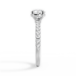 Elsie Round Cut Lab Grown Diamond 14Kt White Gold Engagement Ring - View 2