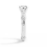 Claire Round Cut Lab Grown Diamond 18Kt White Gold Engagement Ring - View 2