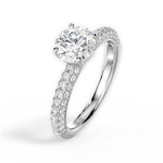 Kylie Round Cut Lab Grown Diamond 14Kt White Gold Engagement Ring - View 2