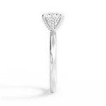 Ella Round Cut Lab Grown Diamond Platinum Engagement Ring - View 3