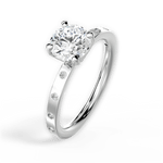 Carla Round Cut Lab Grown Diamond 18Kt White Gold Engagement Ring - View 4