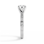 Carla Round Cut Lab Grown Diamond 18Kt White Gold Engagement Ring - View 2