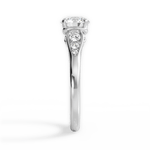 Cecilia Round Cut Lab Grown Diamond 18Kt White Gold Engagement Ring - View 2
