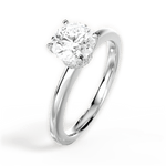 Cara Round Cut Lab Grown Diamond 14Kt White Gold Engagement Ring - View 4