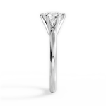 Bella Round Cut Lab Grown Diamond Platinum Engagement Ring - View 4