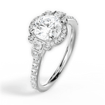 Joyce Round Cut Lab Grown Diamond Platinum Engagement Ring - View 4