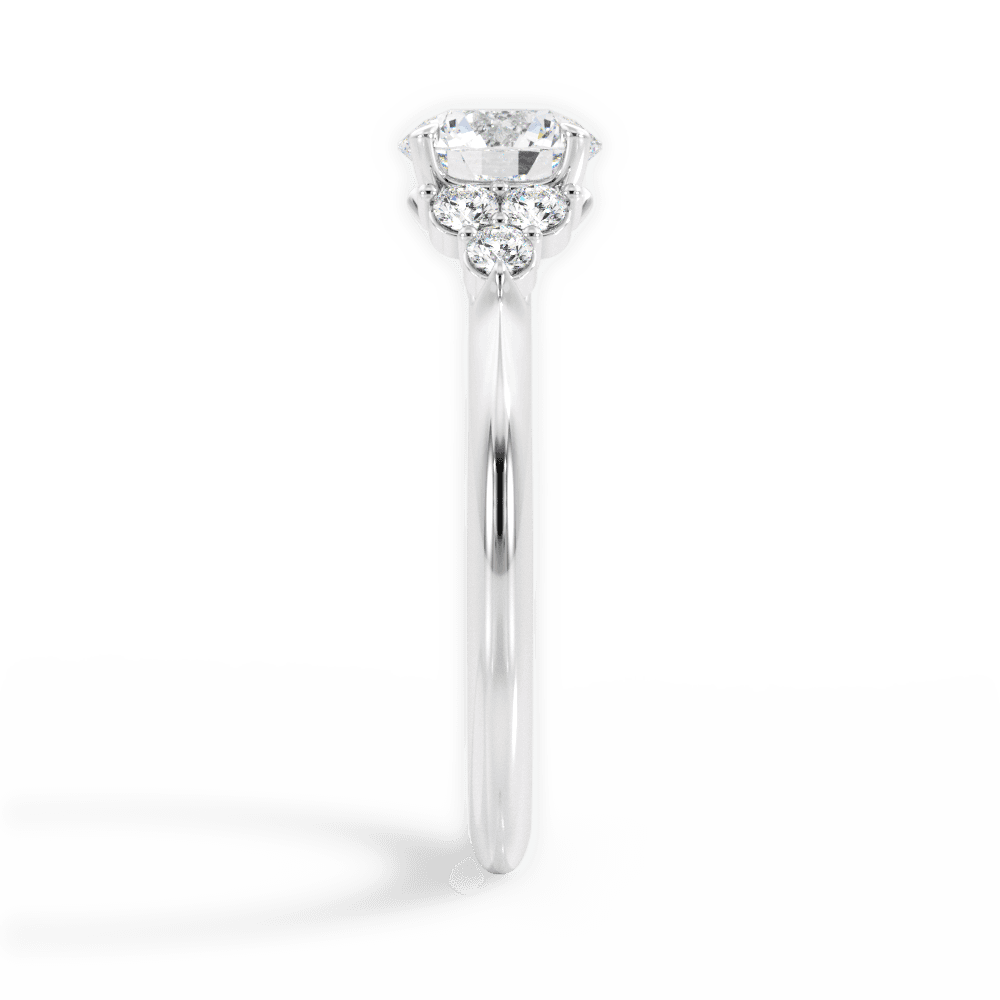 Celeste Round Cut Lab Grown Diamond Platinum Engagement Ring - View 2