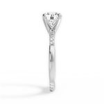 Bonnie Round Cut Lab Grown Diamond Platinum Engagement Ring - View 3