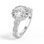 Jane Round Cut Lab Grown Diamond 14Kt White Gold Engagement Ring - View 4