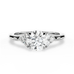 Celeste Round Cut Lab Grown Diamond Platinum Engagement Ring