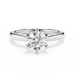 Bella Round Cut Lab Grown Diamond Platinum Engagement Ring