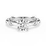 Claire Round Cut Lab Grown Diamond 18Kt White Gold Engagement Ring