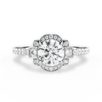 Joyce Round Cut Lab Grown Diamond Platinum Engagement Ring