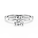 Carla Round Cut Lab Grown Diamond 18Kt White Gold Engagement Ring
