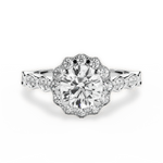 Jane Round Cut Lab Grown Diamond Platinum Engagement Ring