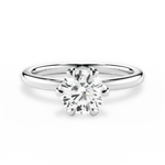 Ella Round Cut Lab Grown Diamond Platinum Engagement Ring