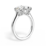 Georgia Emerald Cut Lab Grown Diamond 18Kt White Gold Engagement Ring - View 2