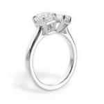 Leticia Emerald Cut Lab Grown Diamond Platinum Engagement Ring - View 3