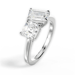 Leticia Emerald Cut Lab Grown Diamond Platinum Engagement Ring - View 2
