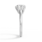 Leticia Emerald Cut Lab Grown Diamond Platinum Engagement Ring - View 4