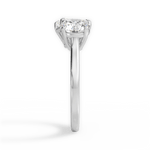 Georgia Emerald Cut Lab Grown Diamond 18Kt White Gold Engagement Ring - View 3
