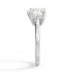 Lorraine Emerald Cut Lab Grown Diamond Platinum Engagement Ring - View 2