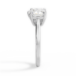 Esther Emerald Cut Lab Grown Diamond Platinum Engagement Ring - View 2
