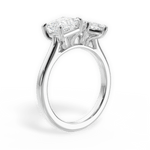 Lorraine Marquise Cut Lab Grown Diamond Platinum Engagement Ring - View 4