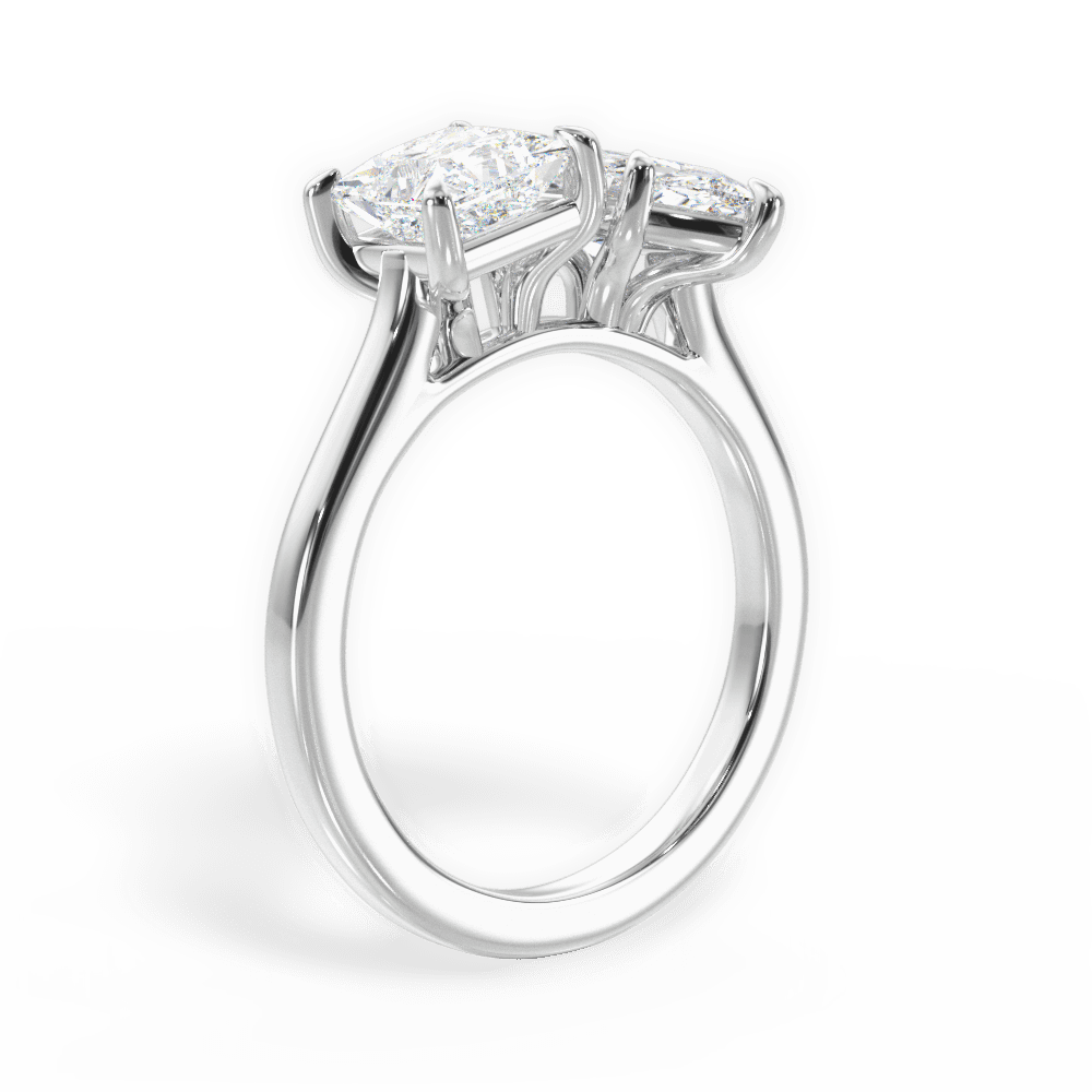 Esther Marquise Cut Lab Grown Diamond 14Kt White Gold Engagement Ring - View 4