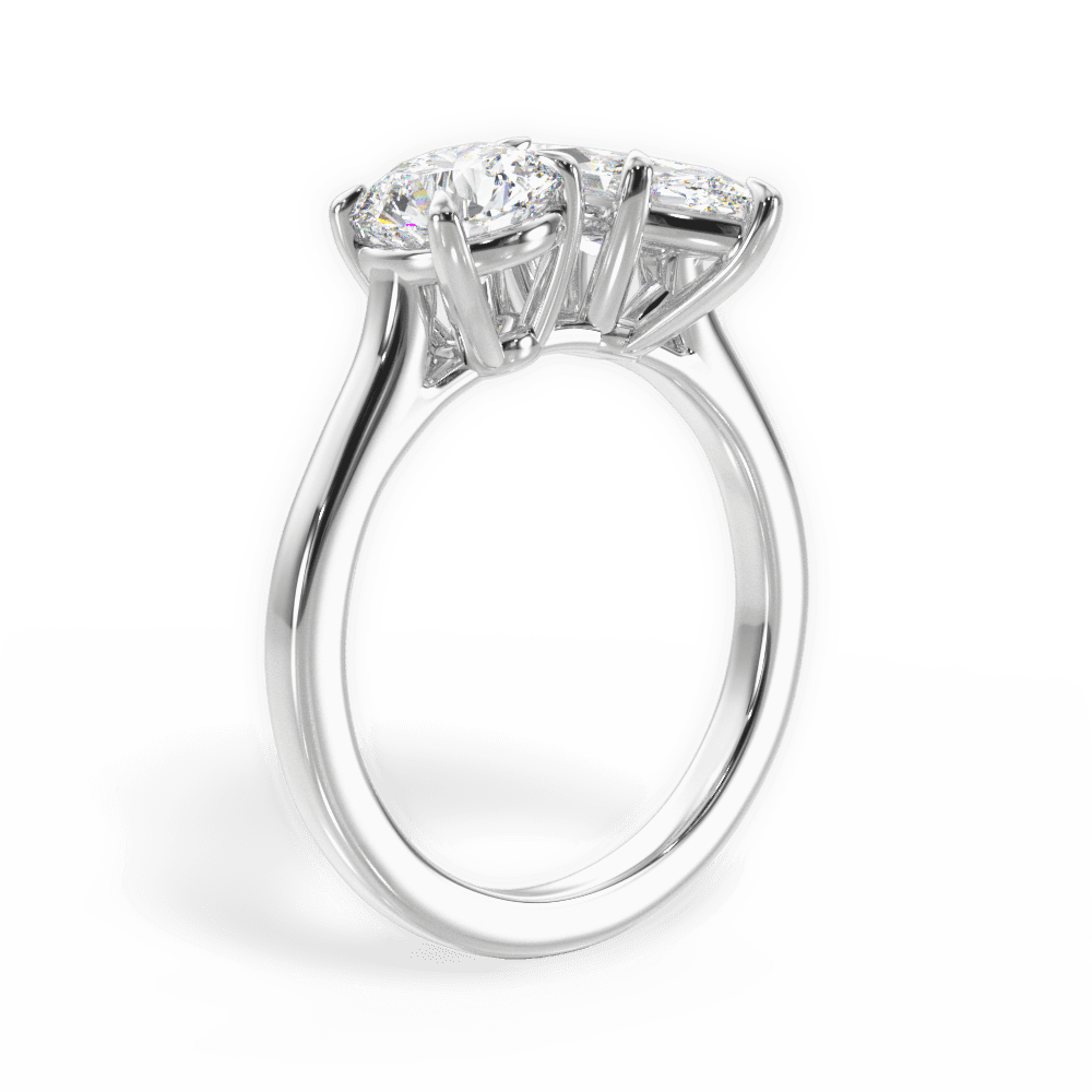 Lana Marquise Cut Lab Grown Diamond 18Kt White Gold Engagement Ring - View 3