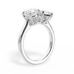 Ellen Marquise Cut Lab Grown Diamond 18Kt White Gold Engagement Ring - View 3