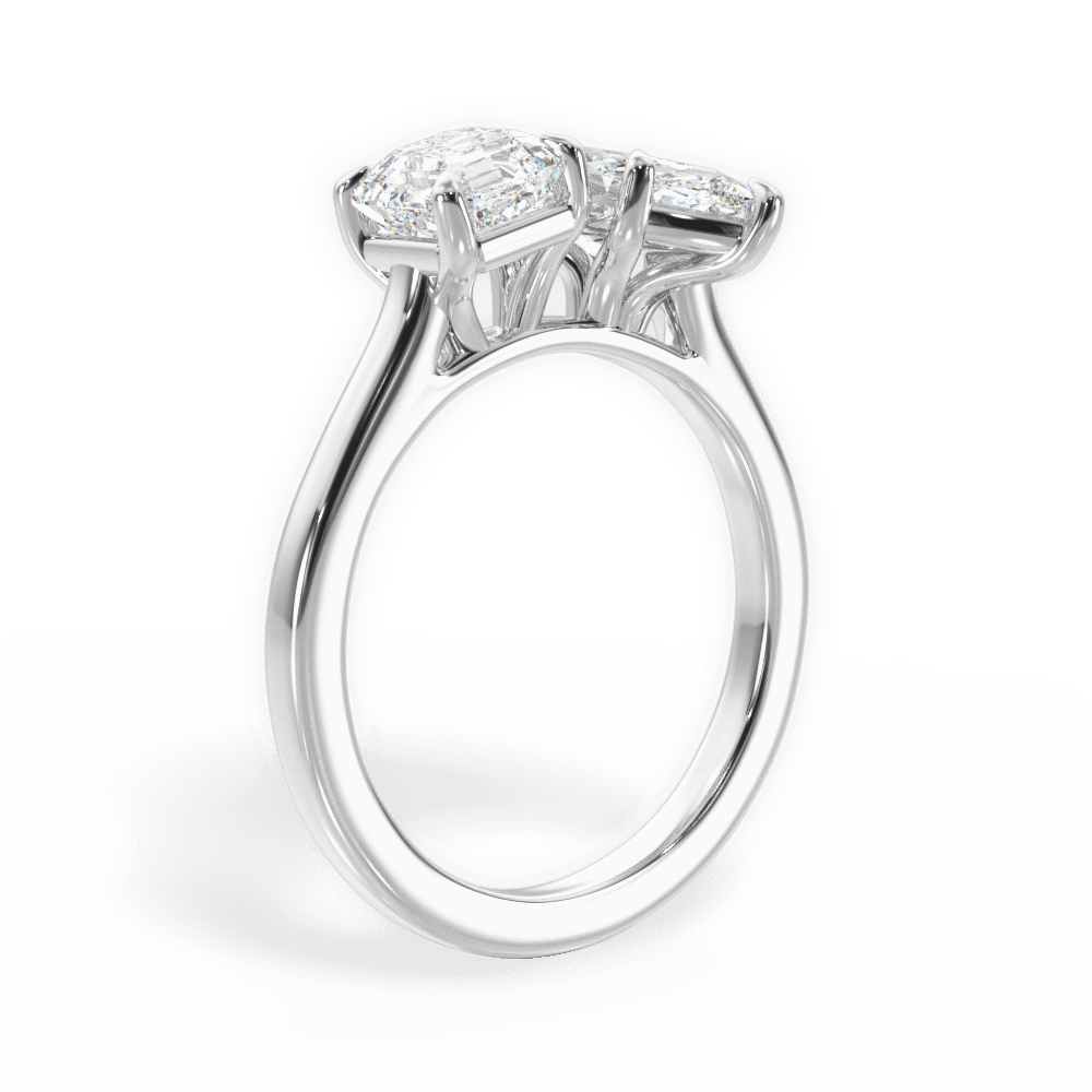 Alice Marquise Cut Lab Grown Diamond 14Kt White Gold Engagement Ring - View 3