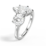 Georgia Marquise Cut Lab Grown Diamond 18Kt White Gold Engagement Ring - View 2