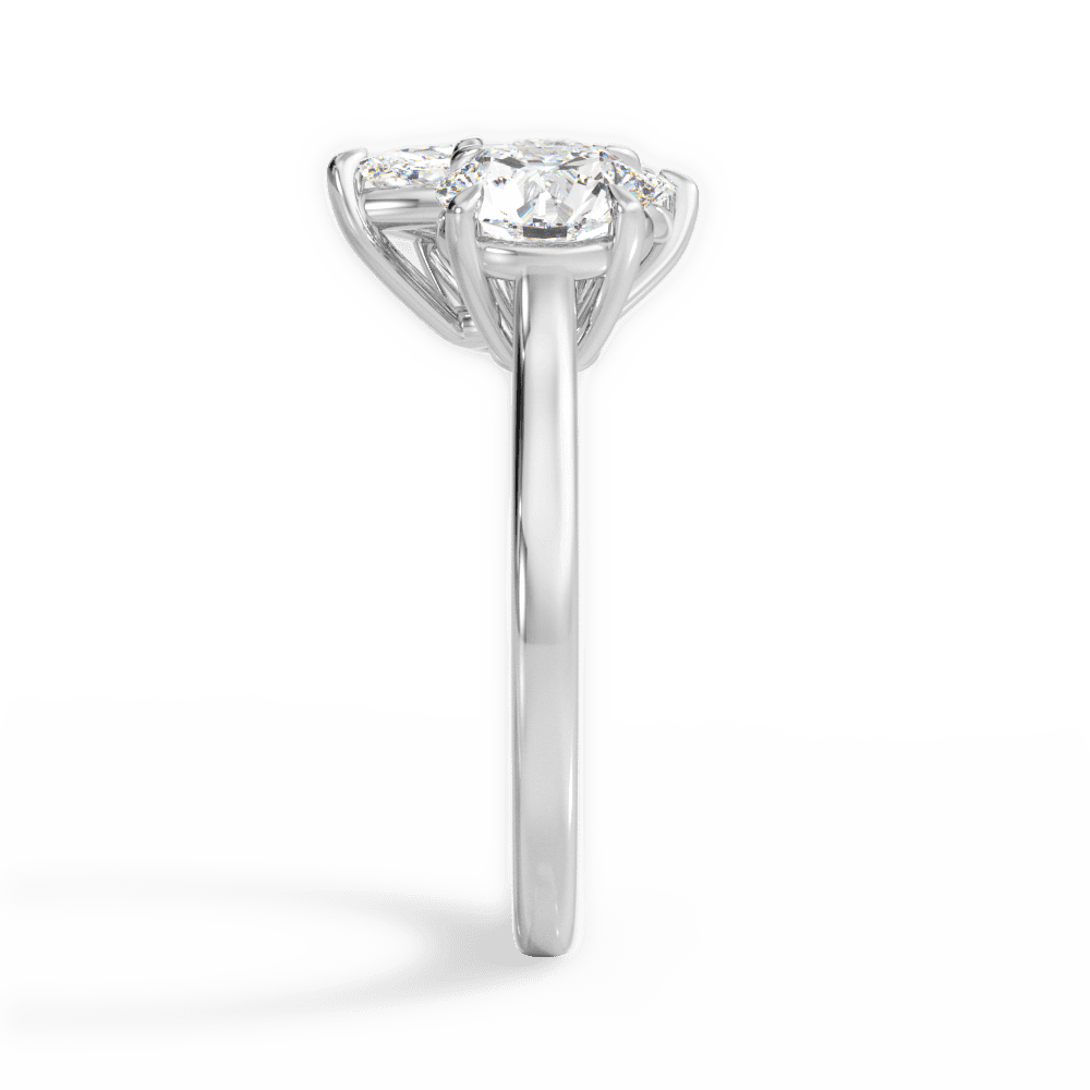 Georgia Marquise Cut Lab Grown Diamond 18Kt White Gold Engagement Ring - View 4