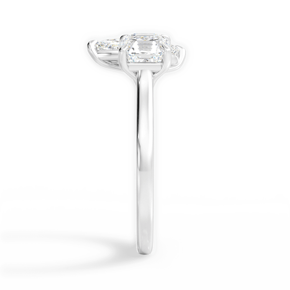 Alice Marquise Cut Lab Grown Diamond 14Kt White Gold Engagement Ring - View 4