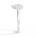 Leticia Marquise Cut Lab Grown Diamond Platinum Engagement Ring - View 4