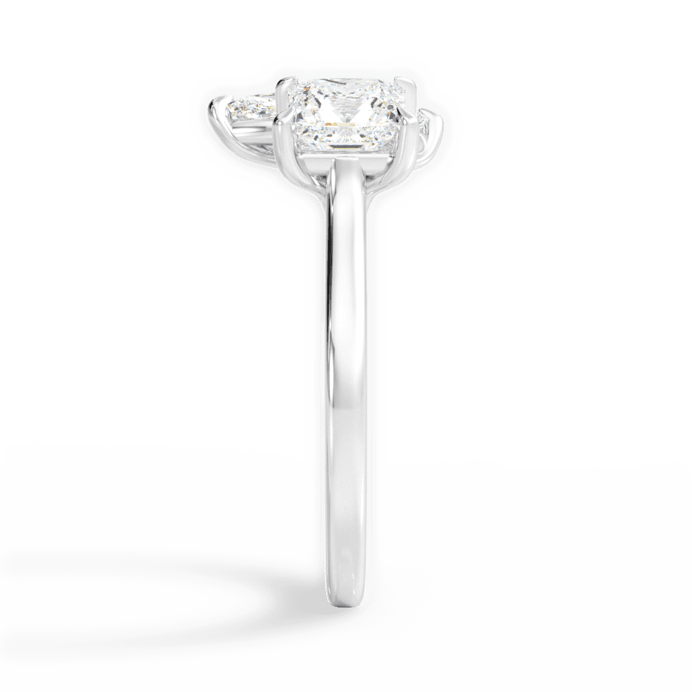 Esther Marquise Cut Lab Grown Diamond Platinum Engagement Ring - View 2