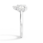 Esther Marquise Cut Lab Grown Diamond Platinum Engagement Ring - View 2