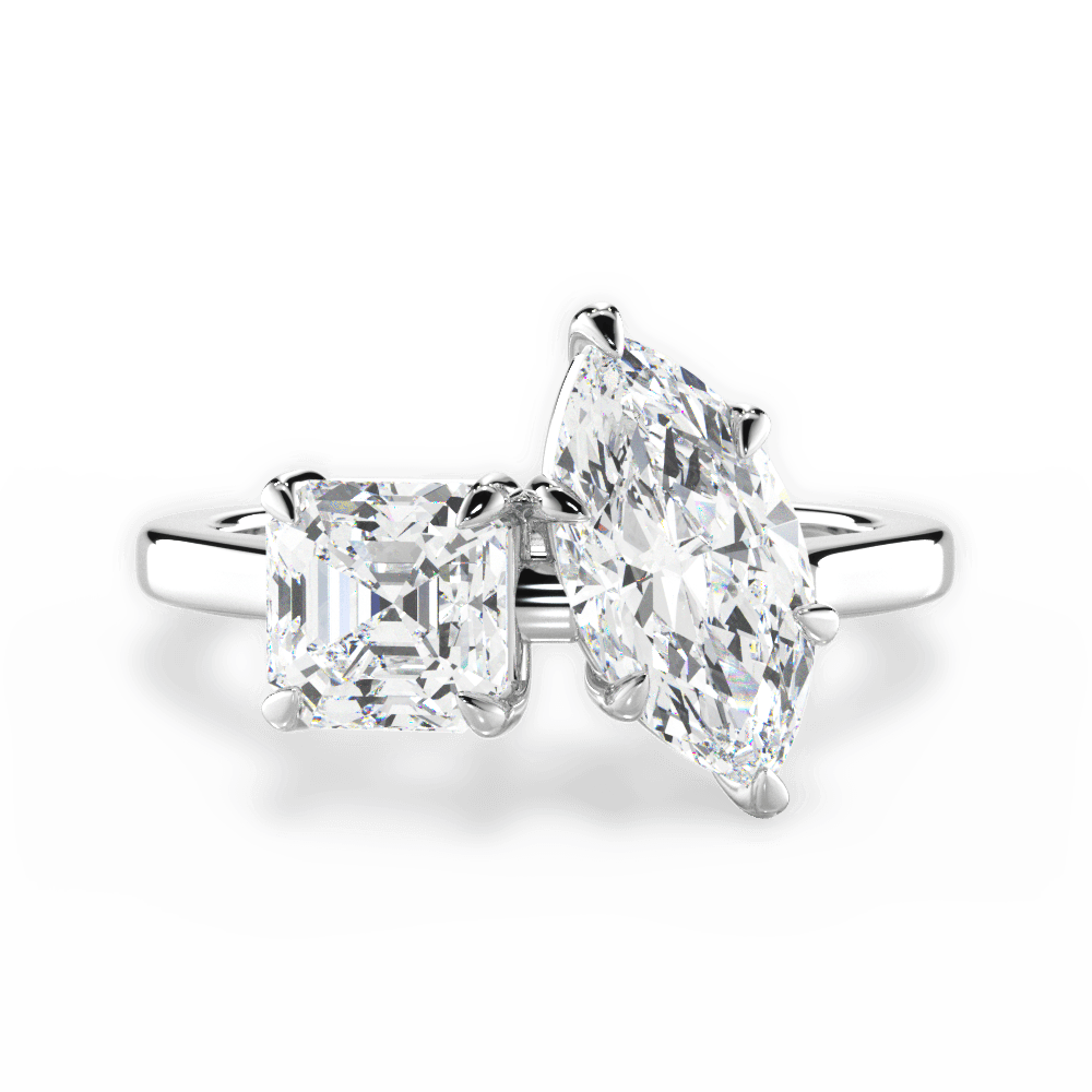 Leticia Marquise Cut Lab Grown Diamond Platinum Engagement Ring