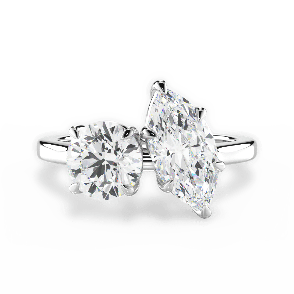 Lana Marquise Cut Lab Grown Diamond 14Kt White Gold Engagement Ring