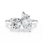 Georgia Marquise Cut Lab Grown Diamond 14Kt White Gold Engagement Ring