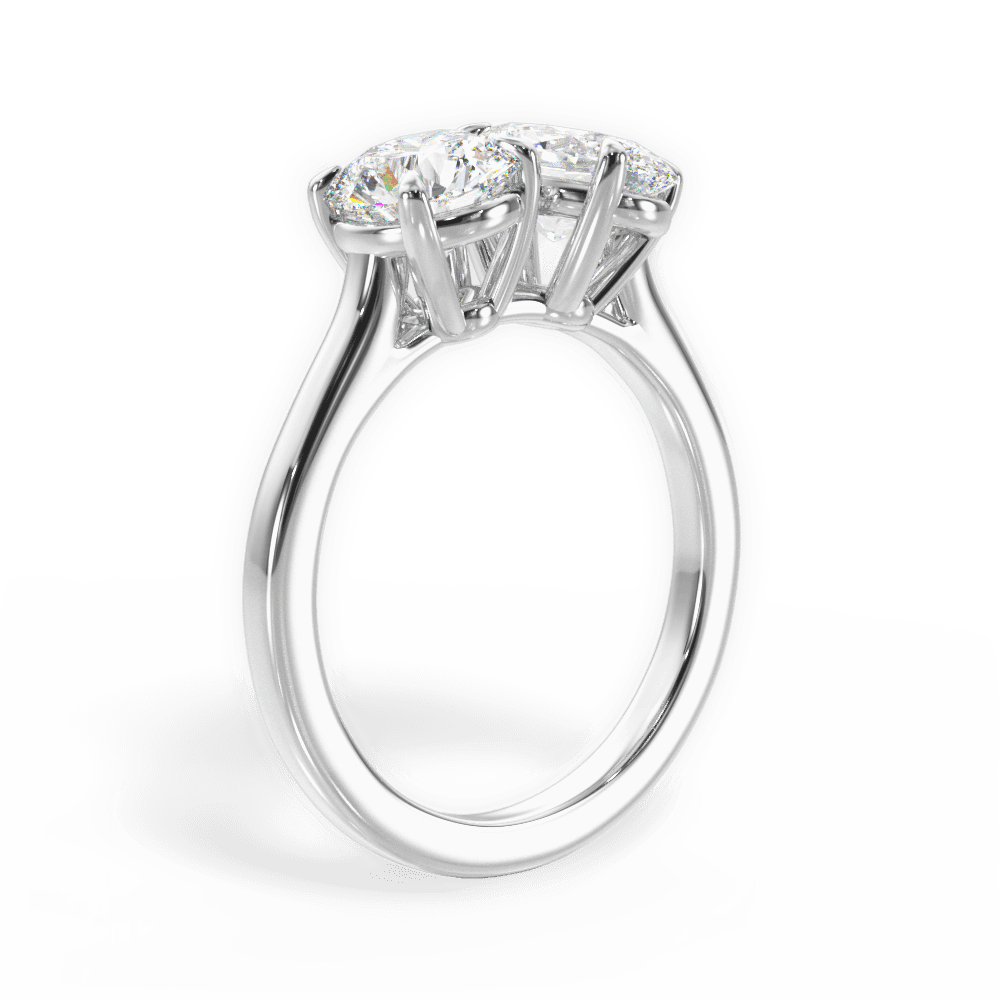 Georgia Oval Cut Lab Grown Diamond 18Kt White Gold Engagement Ring - View 3