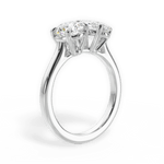 Lana Oval Cut Lab Grown Diamond Platinum Engagement Ring - View 3