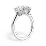Georgia Oval Cut Lab Grown Diamond 14Kt White Gold Engagement Ring - View 3