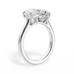 Alice Oval Cut Lab Grown Diamond 14Kt White Gold Engagement Ring - View 2