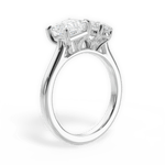 Esther Oval Cut Lab Grown Diamond 14Kt White Gold Engagement Ring - View 3