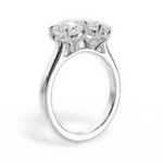 Lila Oval Cut Lab Grown Diamond 18Kt White Gold Engagement Ring - View 4