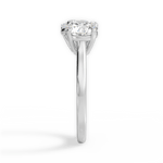 Georgia Oval Cut Lab Grown Diamond 14Kt White Gold Engagement Ring - View 2