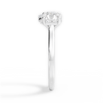 Leticia Oval Cut Lab Grown Diamond Platinum Engagement Ring - View 3