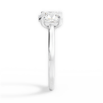 Lorraine Oval Cut Lab Grown Diamond Platinum Engagement Ring - View 2